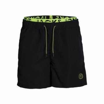 Peldkostīms Bērniem Jack & Jones Jjswim Db Wb Neon Melns