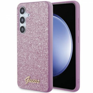 Guess GGUHCS24MHGGSHU S24+ S926 fioletowy|purple hardcase Glitter Script