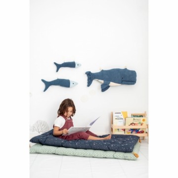 Pūkaina Rotaļlieta Crochetts OCÉANO Zils Valis Zivs 29 x 84 x 14 cm 3 Daudzums