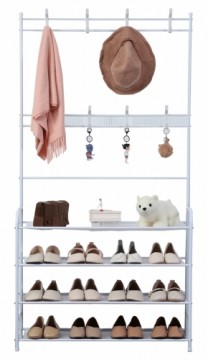 Herzberg Home & Living Herzberg 4-Tier Entryway Coat Rack and Hallway Storage Rack Organizer - 80x153cm