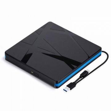 CP WU3 Тонкий Внешний USB 3.0 CD / DVD Устройство Записи / Xтения дисков с USB Кабельным питанием Черный