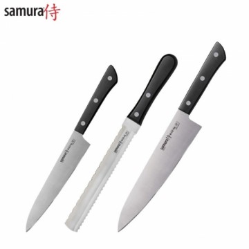 Samura Harakiri Комплект универсальных ножей (3шт.) 59 HRC с Черной ручкой