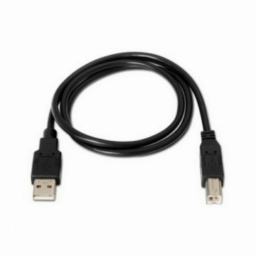 USB 2.0 A uz USB B Kabelis NANOCABLE 10.01.0105-BK Melns 4,5 m