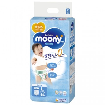 MOONY biksītes zēniem Airfit L 9-14kg 44 gab