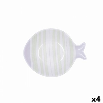 Bļoda Quid Kaleido Daudzkrāsains Keramika Zivis 15 x 13 x 4 cm (4 gb.)