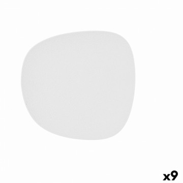 Плоская тарелка Bidasoa Fosil Белый Керамика Квадратный 21,1 x 20,3 x 2,3 cm (9 штук)