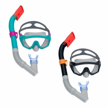 Snorkel Goggles and Tube for Children Bestway Blue Black Adult