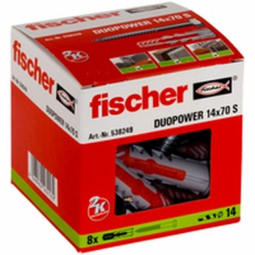 Sienas spraudņi un skrūves Fischer DUOPOWER 538249 Ø  14x70 mm (8 gb.)
