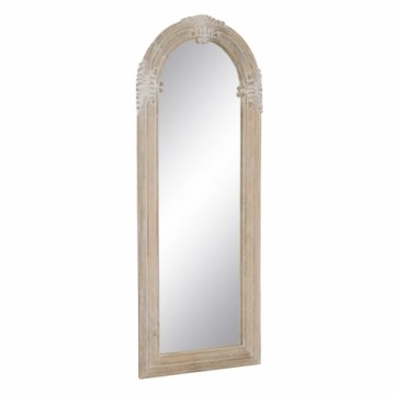Bigbuy Home Garderobes spogulis Balts Dabisks Stikls Mango koks Koks MDF Vertikāli 87,63 x 3,8 x 203,2 cm