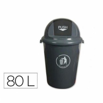 Atkritumu tvertne Q-Connect KF04237 Pelēks Plastmasa 80 L