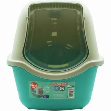 Cat Litter Box Aimé Blue White Plastic