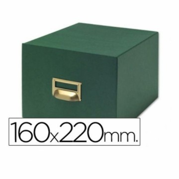 Refillable storage binder Liderpapel TV10 Green Cardboard