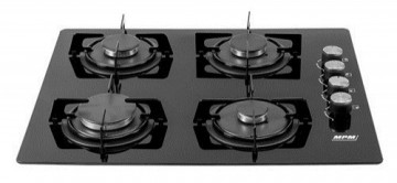 MPM 60-GMG-08 Black Built-in 58 cm Gas 4 zone(s)