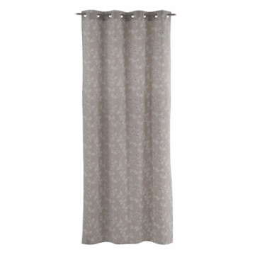 Curtain Grey Flowers 140 x 260 cm