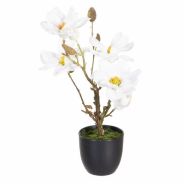 Bigbuy Home Декоративное растение полиэстер полиэтилен Железо 22 x 22 x 38 cm Magnolia
