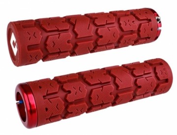 Stūres rokturi ODI Rogue v2.1 MTB Lock-on 135mm White/Dark red