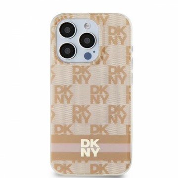DKNY DKHMP15SHCPTSP iPhone 15 | 14 | 13 6.1" różowy|pink hardcase IML Checkered Mono Pattern & Printed Stripes MagSafe