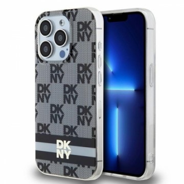 DKNY DKHMP13LHCPTSK iPhone 13 Pro | 13 6.1" czarny|black hardcase IML Checkered Mono Pattern & Printed Stripes MagSafe