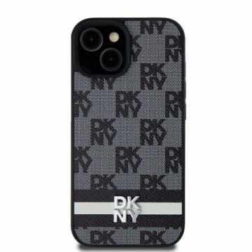 DKNY DKHCS24SPCPTSSK S24 S921 czarny|black hardcase Leather Checkered Mono Pattern & Printed Stripes