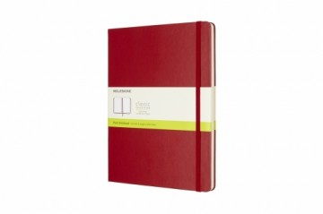 Записная книжка Moleskine Classic 19х25см, белые листы, твердая обложка, красная