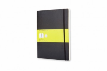 Записная книжка Moleskine Classic 19х25см, белые листы, мягкая обложка, черная