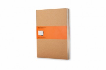 Записная книжка Moleskine Cahier 19х25см, линейка, мягкая обложка, коричневая