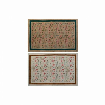 Paklājs DKD Home Decor 160 x 230 x 0,4 cm Poliesters Balts Ikat Boho (2 gb.)