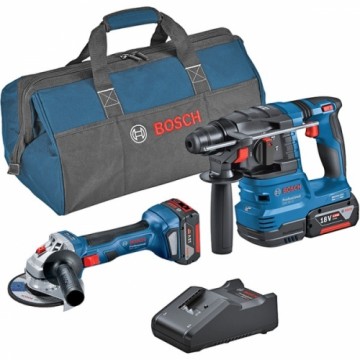 Bosch Kombi-Set Akku-Winkelschleifer GWS 18V-7 + Akku-Bohrhammer GBH 18V-22, Werkzeug-Set