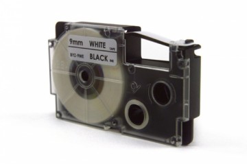 Label Tape JetWorld for use in Casio  Black on White 9mm x 8m (PT-9WE1, PT9WE1, XR-9WE1, XR9WE1)
