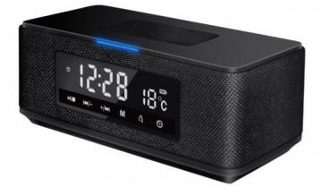 Platinet wireless speaker + clock radio + Qi charger Daily PMGQ15B, black