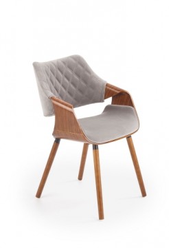 Halmar K396 chair, color: walnut / grey