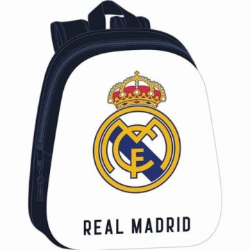 Школьный рюкзак Real Madrid C.F. Белый Тёмно Синий 27 x 33 x 10 cm