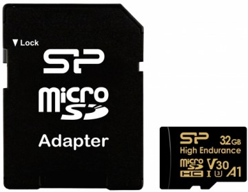 Silicon Power memory card microSDHC 32GB High Endurance + adapter