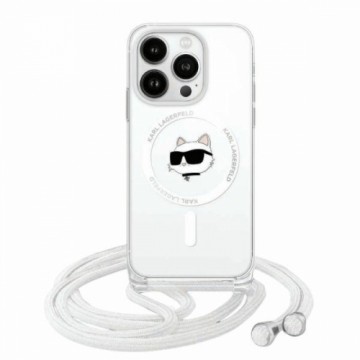 Karl Lagerfeld KLHMP14SHCCHNT iPhone 14 | 13 | 15 6.1" hardcase transparent IML Choupette Head & Cord Magsafe