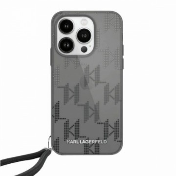 Karl Lagerfeld KLHCP15LHKDPNSK iPhone 15 Pro 6.1" czarny|black hardcase IML Mono KL Pattern & Cord