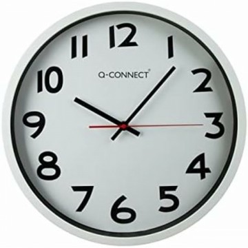 Wall Clock Q-Connect KF15591 Silver Ø 34 cm Plastic