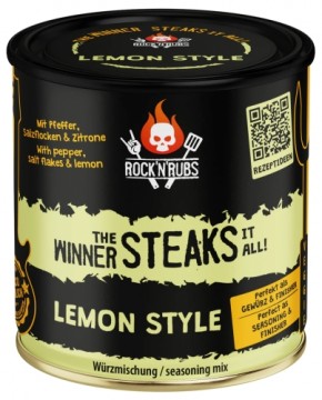 Rock 'n' Rubs ROCK'N'RUBS Prieskoniai "The Winner Steaks it All - Lemon Style" (kepsniams), 140 g
