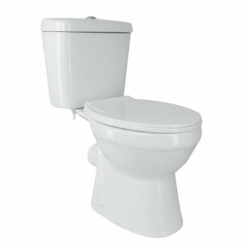 WC pods Econom ar horizonālo izvādu, 3/6l, ar  PP vāku, ūdens padeve no apakšas