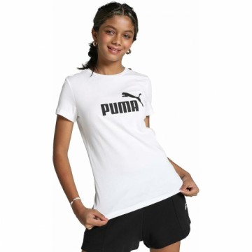 Child's Short Sleeve T-Shirt Puma 587029 White