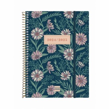 Diary Finocam Daisy Multicolour A5 15,5 x 21,2 cm 2024-2025