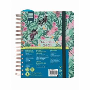 Diary Finocam Tropic Multicolour Quarto 15,5 x 21,2 cm 2024-2025 Teaching