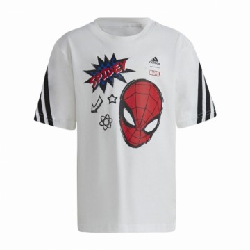 Детский Футболка с коротким рукавом Adidas Spider-Man Белый
