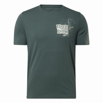 Vīriešu Krekls ar Īsām Piedurknēm Reebok Graphic Series Zaļš