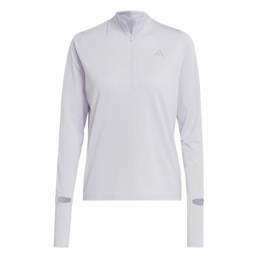 Sieviešu krekls ar garām piedurknēm Adidas Fast 1/2 Zip Ceriņš Lavanda