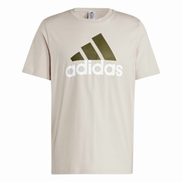 Vīriešu Krekls ar Īsām Piedurknēm Adidas Essentials Bēšs