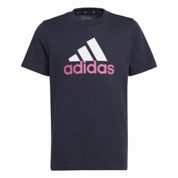 Krekls ar Īsām Piedurknēm Bērniem Adidas Essentials Tumši zils