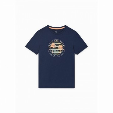 Child's Short Sleeve T-Shirt Jack & Jones Jjsummer Smu Vibe Tee Navy Blue