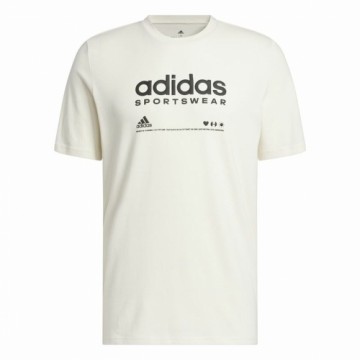 Vīriešu Krekls ar Īsām Piedurknēm Adidas Lounge Balts