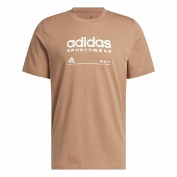 Men’s Short Sleeve T-Shirt Adidas Lounge Brown