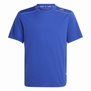 Child's Short Sleeve T-Shirt Adidas Aeroready Blue